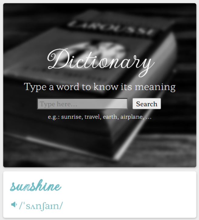 Dictionary App screenshot
